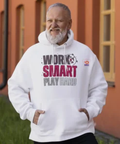 Alternative view of Work Smart Play Hard Hoodie — Men’s Edition