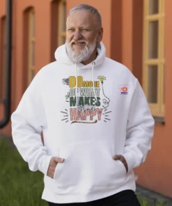 Alternative view of Do More of What Makes You Happy – Men Motivational Hoodi